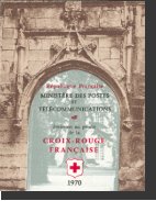 Frankreich Markenheft Rotes Kreuz 1970 mit rotem Sonderstempel