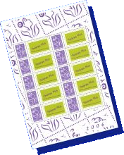 FRANCE 2006 - Sheetlet with 10 stamps to 0.10 € with publicity label